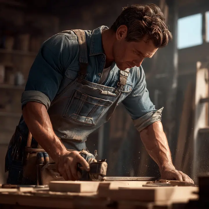 Repair work in a bright home